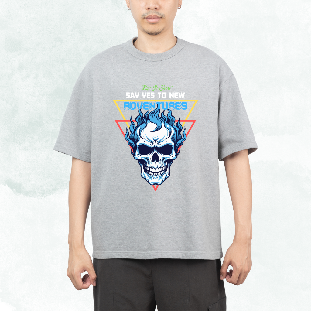 BENGAL GOTHIC (5) New Adventures Oversized T-shirt (Ash) - Image 1