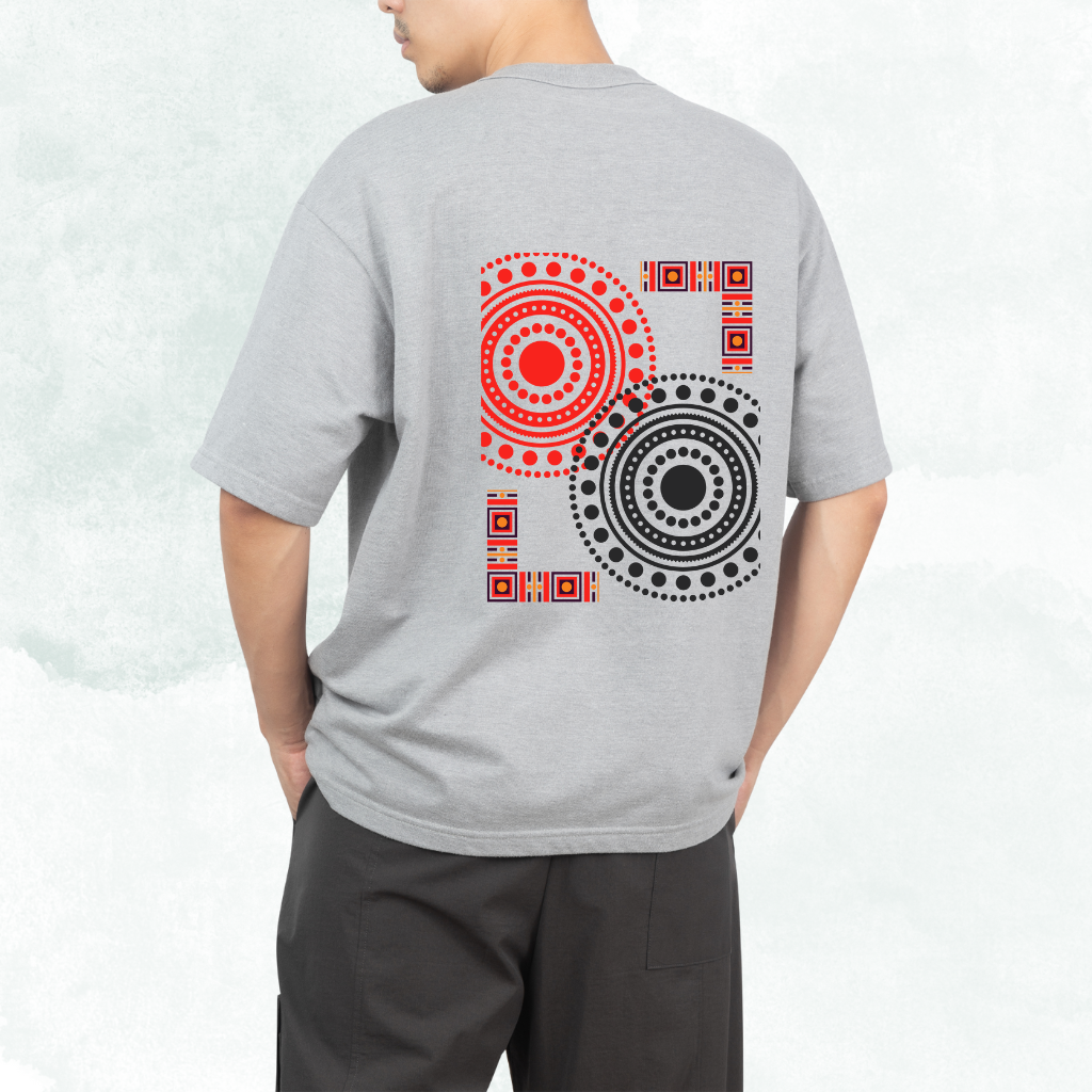 BENGAL GOTHIC (13) Circle Oversized T-shirt (Ash) - Image 1