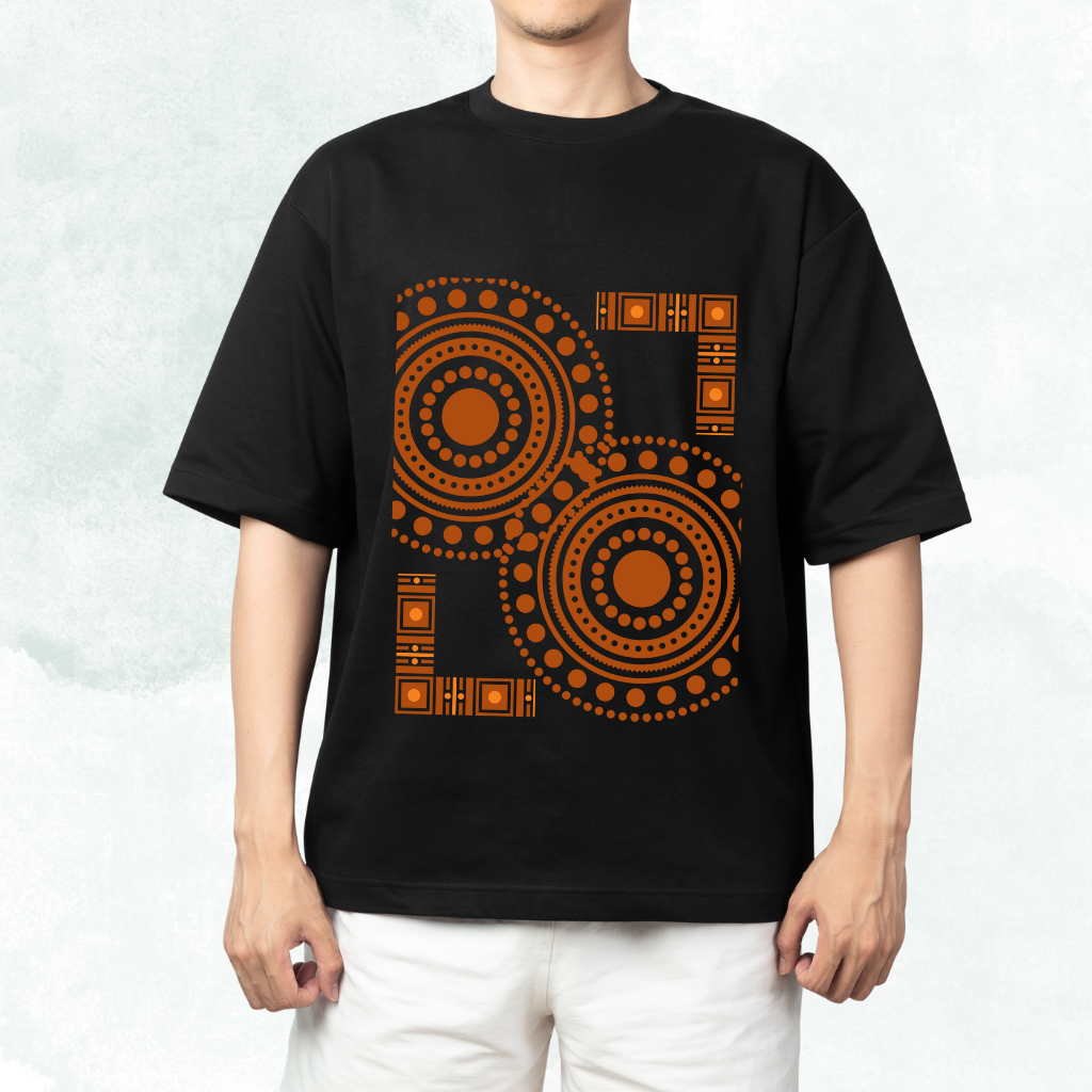 BENGAL GOTHIC (16) Circle Oversized T-shirt (Black) - Image 1
