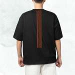 Heritage Themed Oversized T-shirt (Black) - Image 2